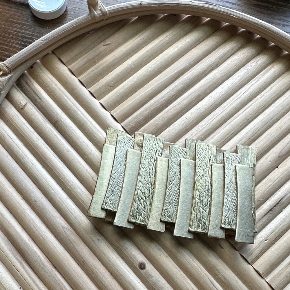 Gold Textured Metal Belt Buckle